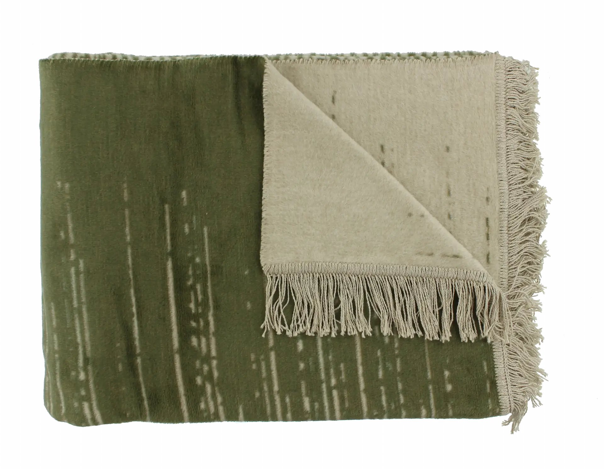 Claudi Plaid Streps Olive