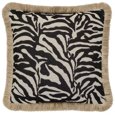 Claudi Zebby Black White + Fringe Gold