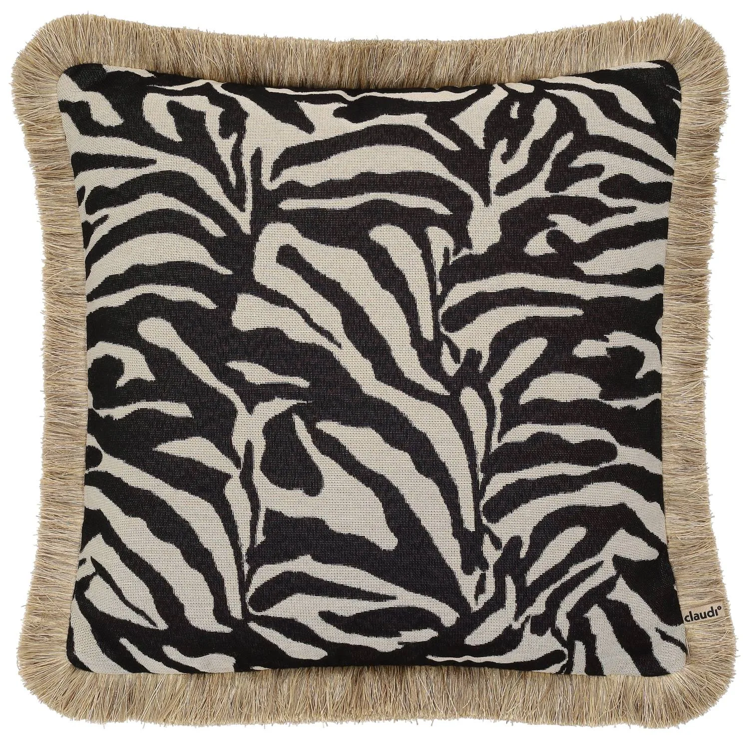 Claudi Zebby Black White + Fringe Gold