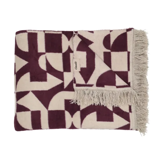 Claudi Plaid Lonata Aubergine