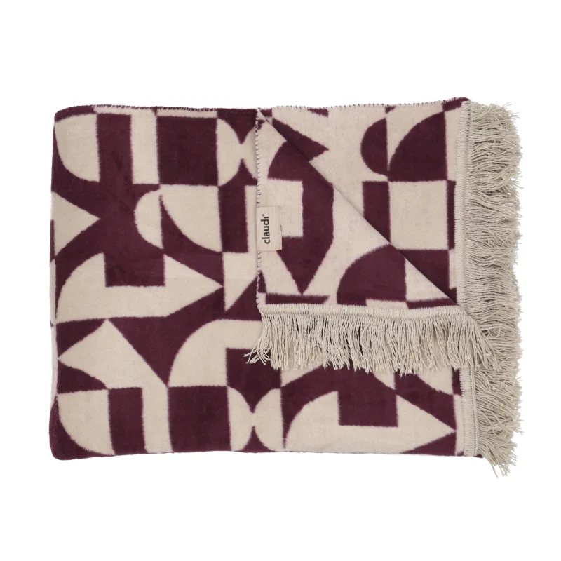 Claudi Plaid Lonata Aubergine
